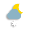 Cielo parzialmente nuvoloso neve debole
