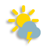 Wenige Wolken mit möglichen Gewittern